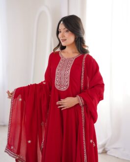 Blooming Fox Georgette Lehenga Choli Set with Fancy Blouse & Dupatta