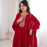 Blooming Fox Georgette Lehenga Choli Set with Fancy Blouse & Dupatta