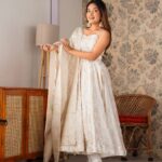 Designer Kali Pattern Flared Suit Set with Pant & Dupatta